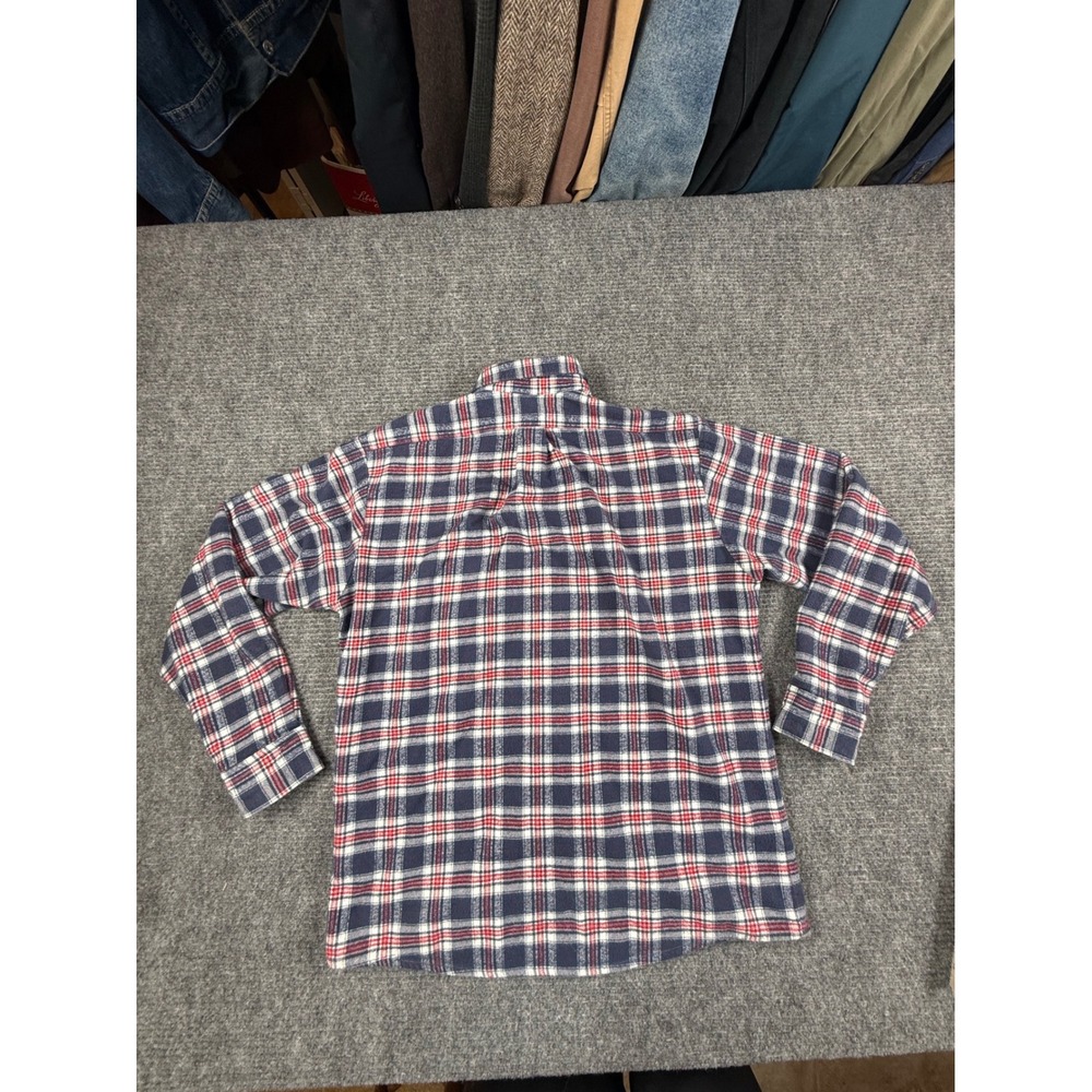 Vermont Flannel Co Shirt Mens XL Blue Red Plaid Excellent Heavy Cotton USA Made - Picture 8 of 9